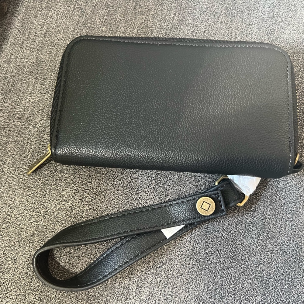 Slim Wallet with wristlet strap